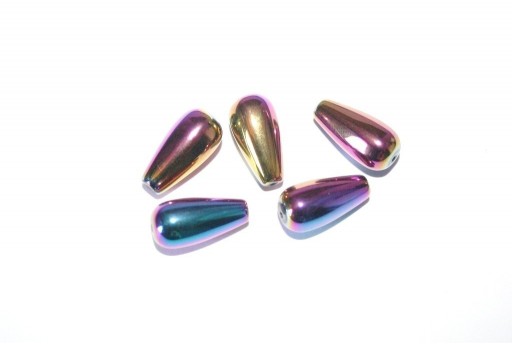 Multicolor Hematite Drops 8x15mm - 24pcs