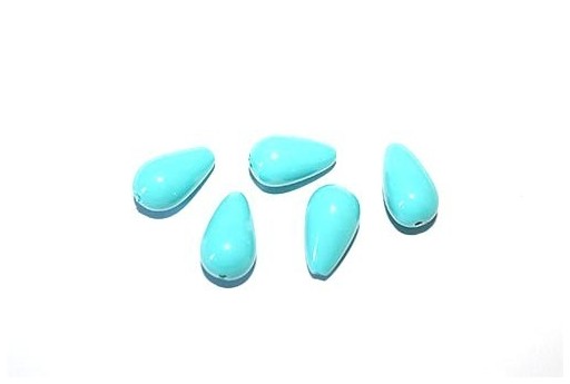 Turquoise Shell Drops 14x8mm - 2pcs