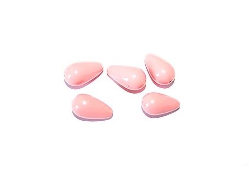 Pink Shell Drops 14x8mm - 2pcs
