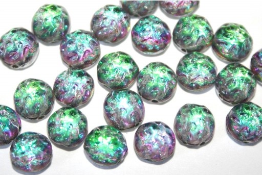 Cabochon Due Fori Baroque Backlit Spectrum 7mm - 12pz