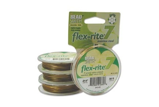 Flexrite Nylon-Coated Steel Beading Wire Bronze 0,35mm - 9,14m