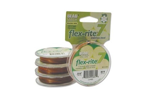Flexrite Nylon-Coated Steel Beading Wire Copper 0,35mm - 9,14m