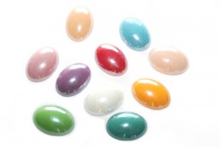 Cabochon in Ceramica Mix Color Ovale 13x18mm - 10pz