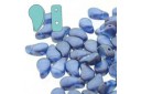 Czech Glass Beads Paisley Duo Halo Cerulean Blue 8x5mm - 10gr