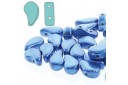 Czech Glass Beads Paisley Duo Metalust Crown Blue 8x5mm - 10gr