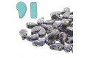 Czech Glass Beads Paisley Duo Jet Indigo Confetti 8x5mm - 10gr