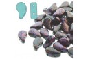 Czech Glass Beads Paisley Duo Jet Berry Confetti 8x5mm - 10gr