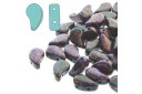 Czech Glass Beads Paisley Duo Jet Berry Confetti 8x5mm - 10gr