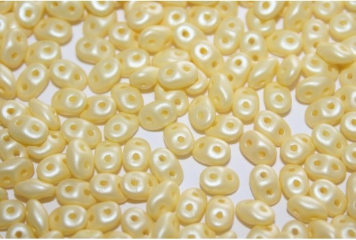 Superduo Beads Powdery Pastel Yellow 5x2,5mm - 10gr