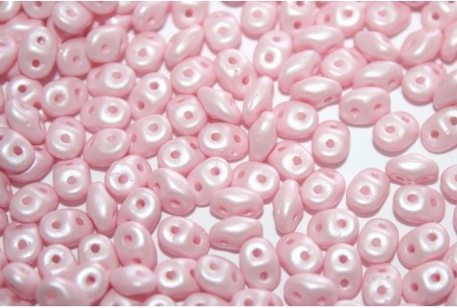 Perline Superduo Powdery Pastel Pink 5x2,5mm - 10gr