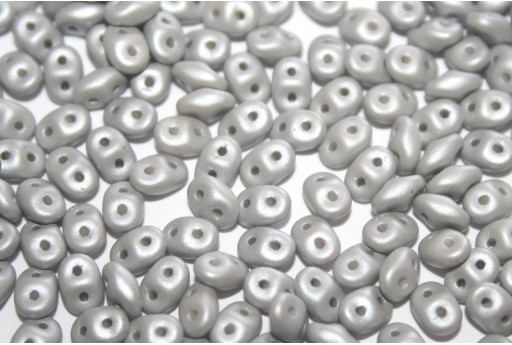 Perline Superduo Powdery Pastel Grey 5x2,5mm - 10gr