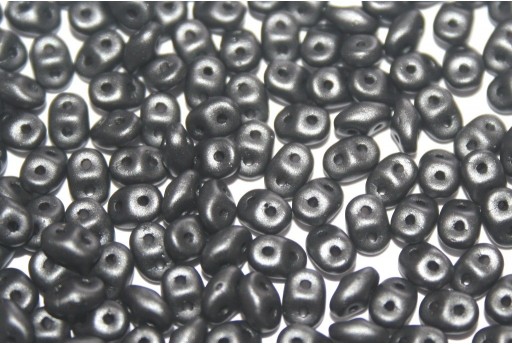 Superduo Beads Powdery Pastel Jet 5x2,5mm - 10gr