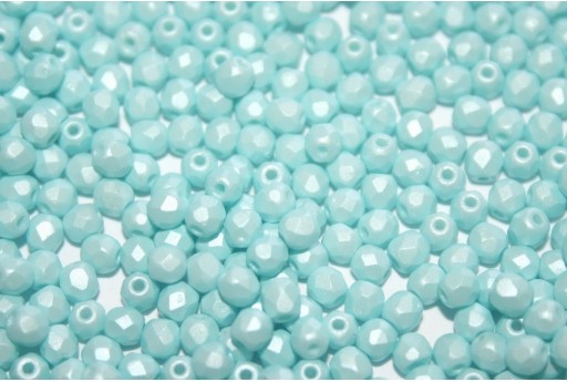 Perline Mezzi Cristalli Powdery Pastel Turquoise 3mm - 60pz