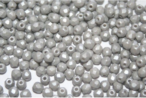 Perline Mezzi Cristalli Powdery Pastel Grey 3mm - 60pz