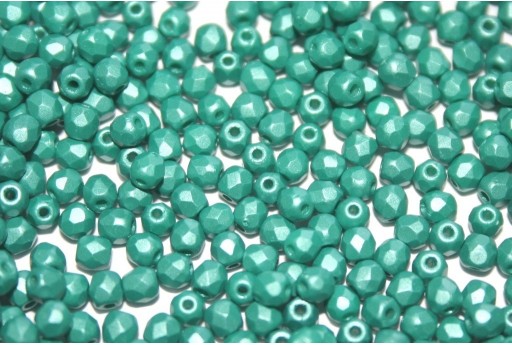 Fire Polished Beads Powdery Teal 3mm - 60pz