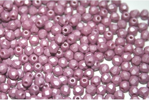 Fire Polished Beads Powdery Lavender 3mm - 60pz
