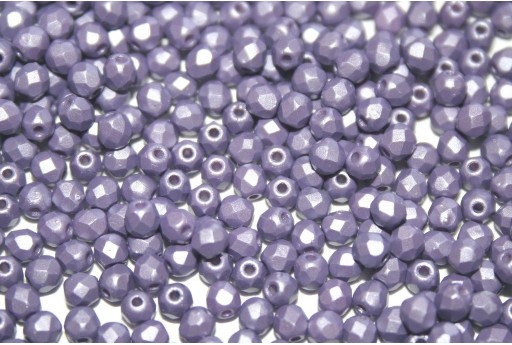 Fire Polished Beads Powdery Lilac 3mm - 60pz