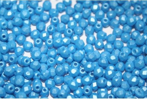 Fire Polished Beads Powdery Light Blue 3mm - 60pz