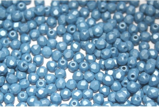 Fire Polished Beads Powdery Ocean 3mm - 60pz