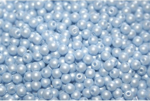 Tondi Vetro di Boemia Powdery Pastel Blue 3mm - 100pz