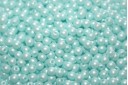 Czech Round Beads Powdery Pastel Turquoise 3mm - 100pcs