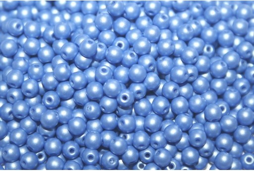 Czech Round Beads Powdery Blue 3mm - 100pcs