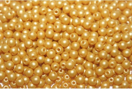 Czech Round Beads Powdery Yellow 3mm - 100pcs