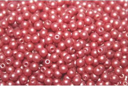 Tondi Vetro di Boemia Powdery Bordeaux 3mm - 100pz