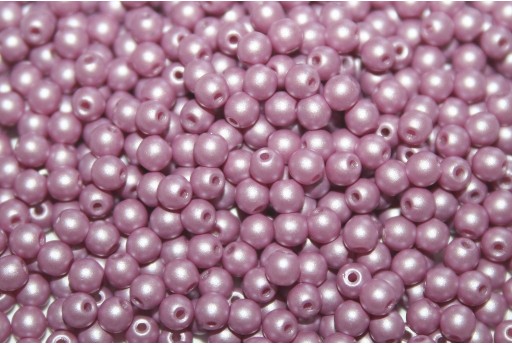 Czech Round Beads Powdery Lavender 3mm - 100pcs