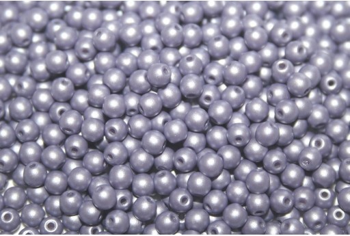 Czech Round Beads Powdery Lilac 3mm - 100pcs