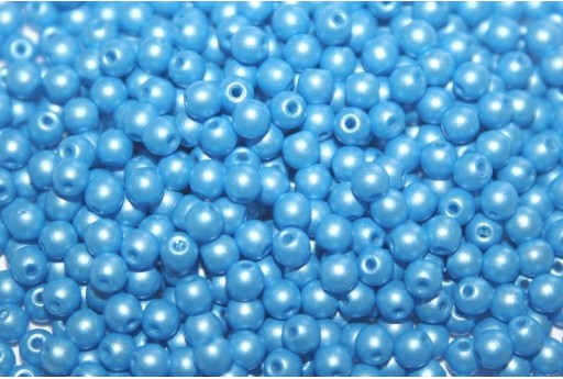 Czech Round Beads Powdery Light Blue 3mm - 100pcs