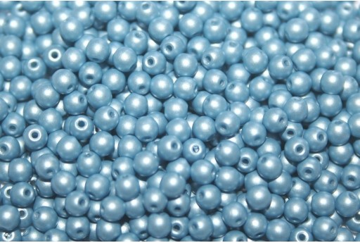 Czech Round Beads Powdery Ocean 3mm - 100pcs