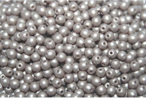 Czech Round Beads Powdery Taupe 3mm - 100pcs