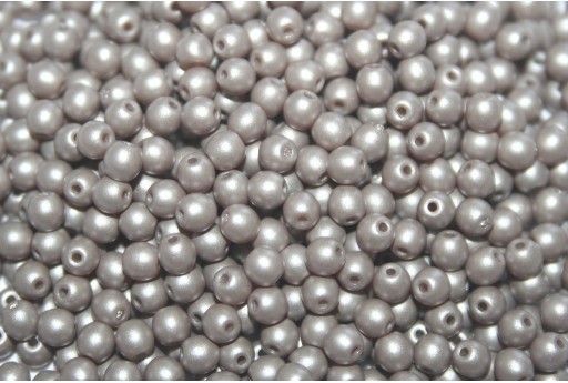 Czech Round Beads Powdery Taupe 3mm - 100pcs