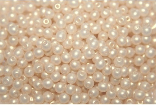 Czech Round Beads Powdery Light Gold 3mm - 100pcs