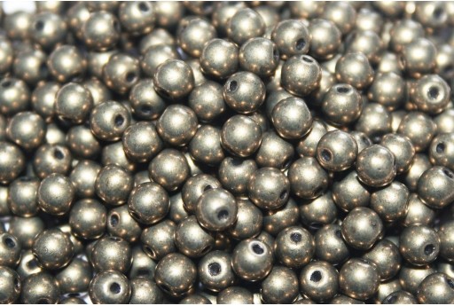 Czech Round Beads Saturated Metallic Emperador 4mm - 100pcs