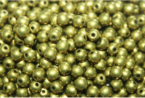 Czech Round Beads Saturated Metallic Meadowlark 4mm - 100pcs