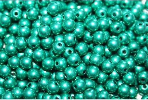 Czech Round Beads Saturated Metallic Arcadia 4mm - 100pcs