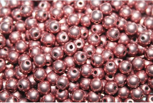 Czech Round Beads Saturated Metallic Blooming Dahlia 4mm - 100pcs