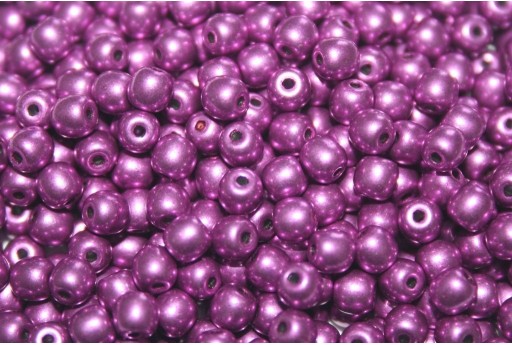 Tondi Vetro di Boemia Saturated Metallic Spring Crocus 4mm - 100pz