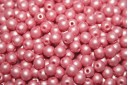 Czech Round Beads Powdery Pastel Coral 4mm - 100pcs