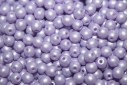 Czech Round Beads Powdery Pastel Purple 4mm - 100pcs