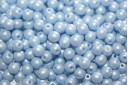 Czech Round Beads Powdery Pastel Blue 4mm - 100pcs