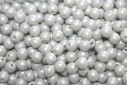 Czech Round Beads Powdery Pastel Grey 4mm - 100pcs