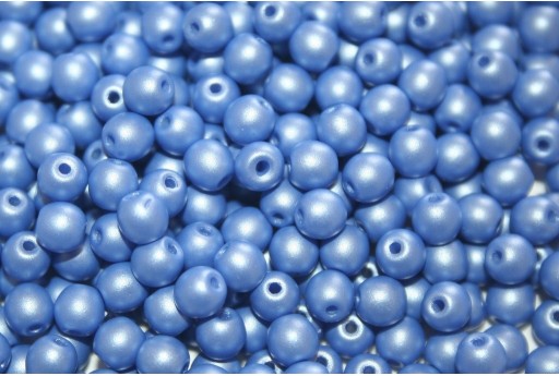 Tondi Vetro di Boemia Powdery Blue 4mm - 100pz