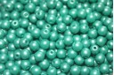 Czech Round Beads Powdery Teal 4mm - 100pcs