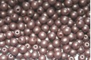 Czech Round Beads Powdery Brown 4mm - 100pcs