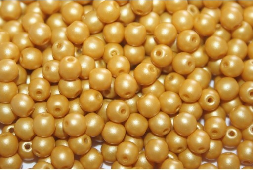 Czech Round Beads Powdery Yellow 4mm - 100pcs