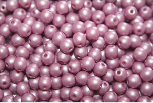 Czech Round Beads Powdery Lavender 4mm - 100pcs