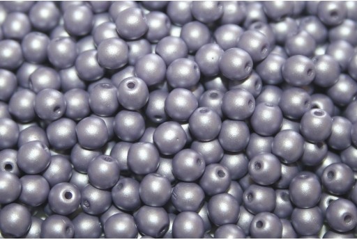 Czech Round Beads Powdery Lilac 4mm - 100pcs